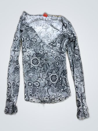 H&M Printed Long Sleeve Blouse