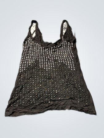 Black Sequined Tank Top