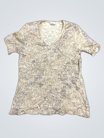 Zara Embroidered V-Neck Top