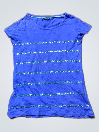 Blue Sequin T-Shirt