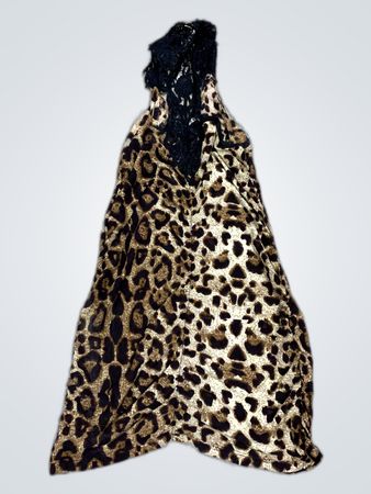 Leopard Print Lace Slip Dress