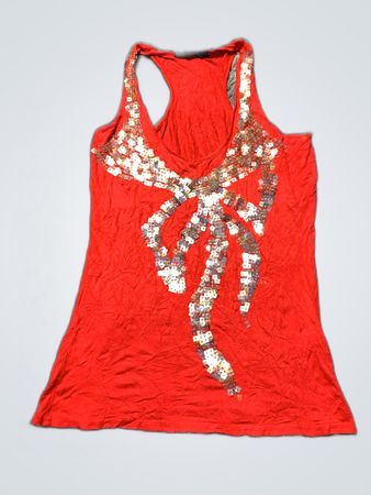 Red Sequined Cami Top