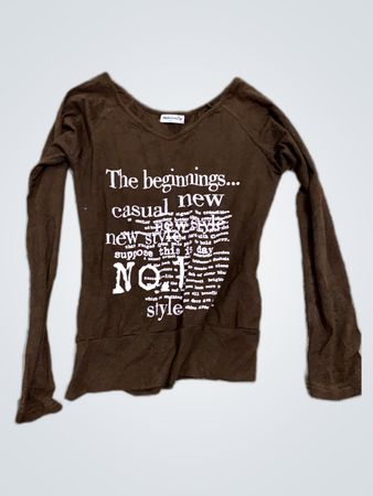 Lafayette Graphic Long Sleeve T-Shirt in Brown