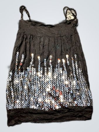 Windsor Black Sequin Hem Cami Top