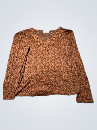 Brown Lace Top