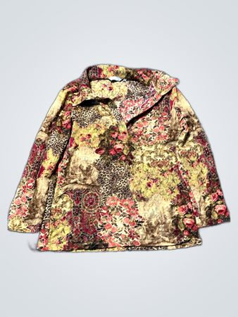 Unbranded Multicolor Floral and Leopard Print Jacket
