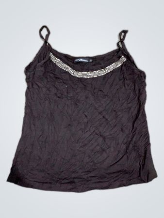 Black Rhinestone Tank Top