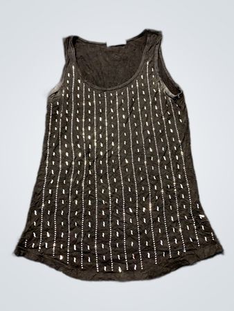 Zara Black Beaded Tank Top