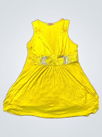BCBG Yellow Sleeveless V-Neck Top