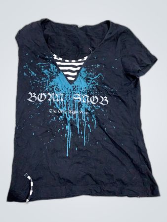Born Sober Graphic Printed V-Neck T-Shirt