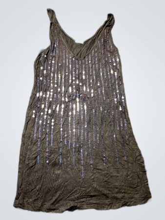 Unbranded Black Sequin Embellished Sleeveless Mini Dress