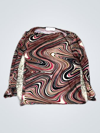 Zara Printed Long Sleeve Blouse