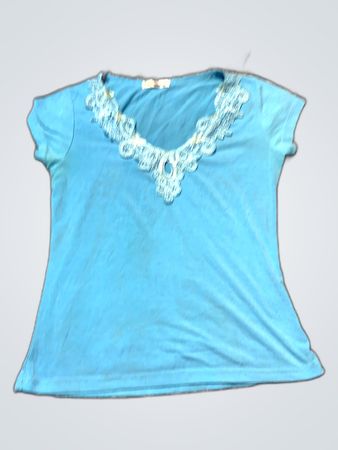 Blue Short Sleeve Top