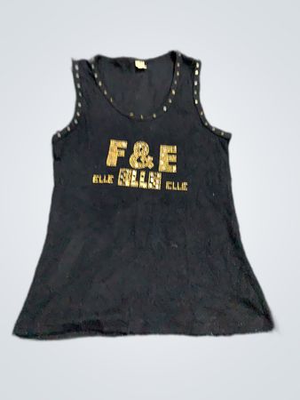 F&F Black Studded Tank Top