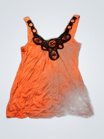 H&M Orange Lace Trim Tank Top