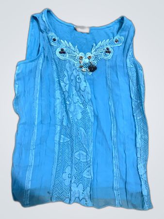 Blue Embellished Top
