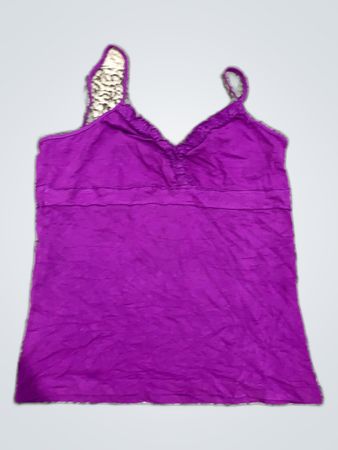 Purple Lace Trim Cami Top
