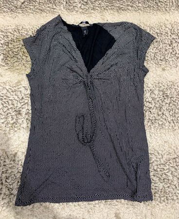 H&M Black Polka Dot Sleeveless Wrap Top