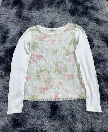 Unbranded Floral Lace Long-Sleeve Top