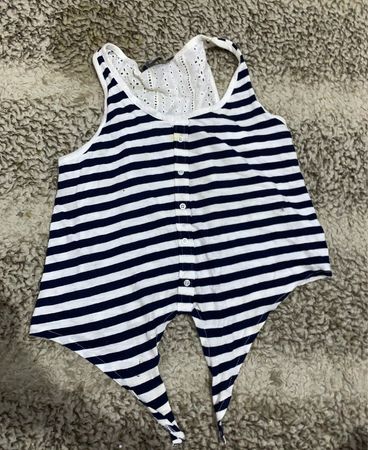 Zara Striped Lace Cami Top