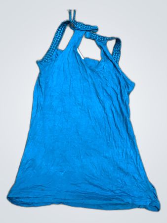 Zara Blue Braided Strap Cami Top