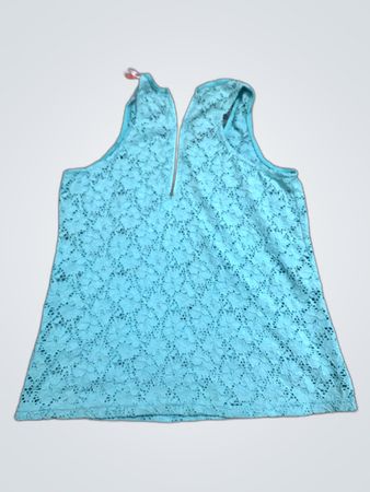 Blue Lace Tank Top