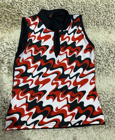 Zara Sleeveless Wavy Pattern Top