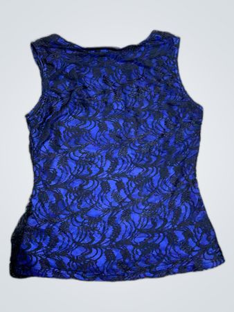 Unbranded Blue Lace Sleeveless Top