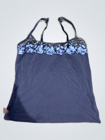 Black Lace Trim Cami Top