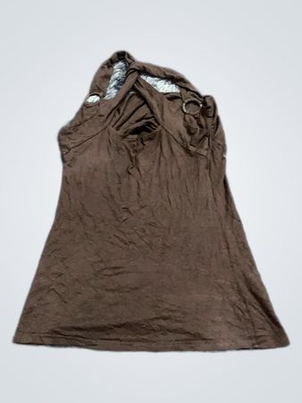 Unbranded Brown Crossover Halter Top