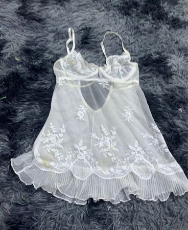 Unbranded White Lace Babydoll Nightie
