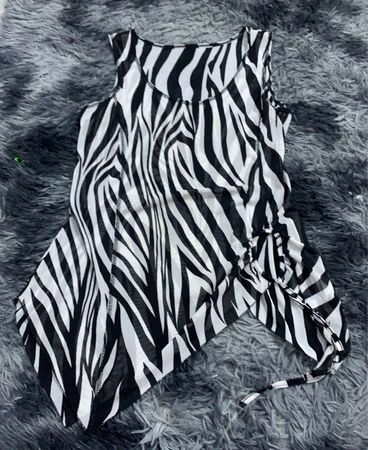 Unbranded Zebra Print Sleeveless Top