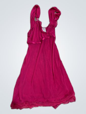 Carine Gilson Magenta Silk Slip Dress