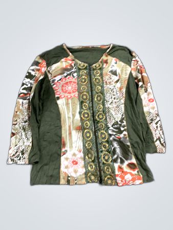 Multicolor Floral Print Kimono Jacket