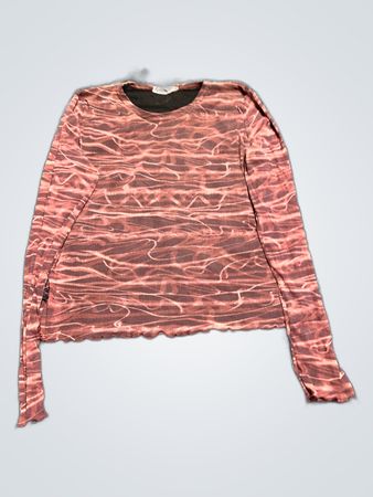 Vince Long Sleeve Sheer Mesh Top