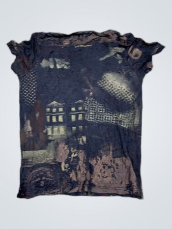 Unbranded Black Abstract Graphic T-Shirt