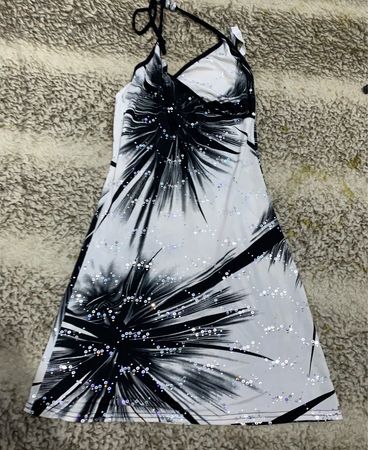 Unbranded Sequined Halter Mini Dress