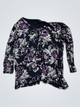 Floral Print Long Sleeve Cardigan