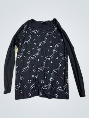 Unbranded Black Beaded Long Sleeve Top