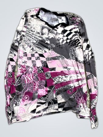 Unbranded Multicolor Paisley Print Long-Sleeve Top