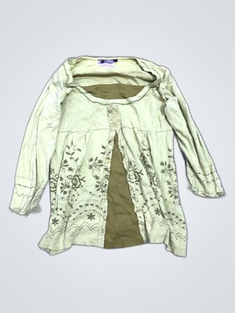 Mango Embroidered Long-Sleeve Cardigan