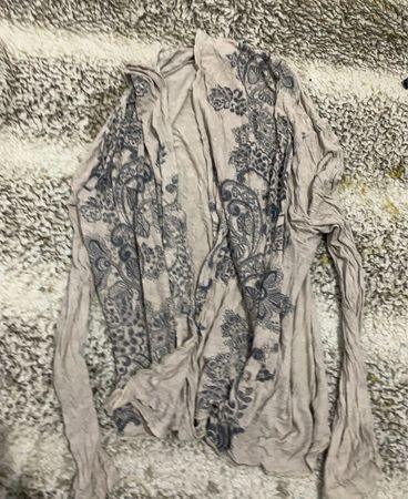Beige Paisley Embroidered Cardigan