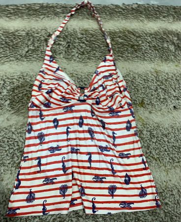 Unbranded Nautical Print Halter Bikini Top