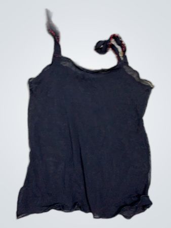 Zara Black Lace Trim Cami Top