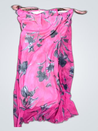 Unbranded Pink Floral Chiffon Slip Dress