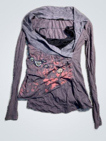 Unbranded Embellished Long Sleeve Wrap Blouse