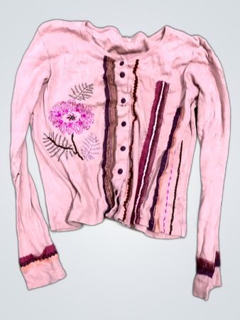 Unbranded Pink Embroidered Cardigan