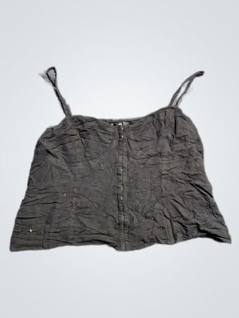 BDG Black Linen Cami Top