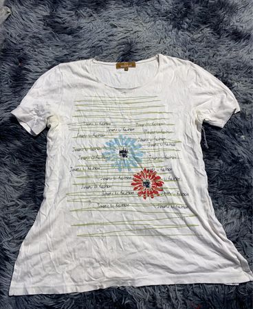 Bagolaz White Graphic T-Shirt