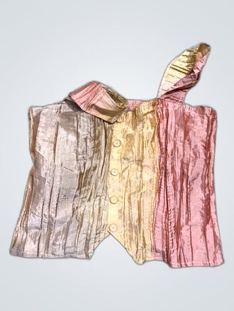 Unbranded Pleated Satin Bustier Top